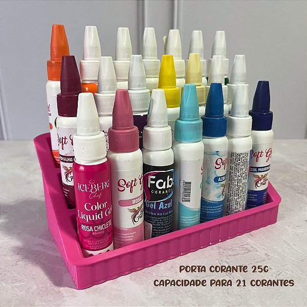 Porta corante 25g - capacidade para 21 corantes