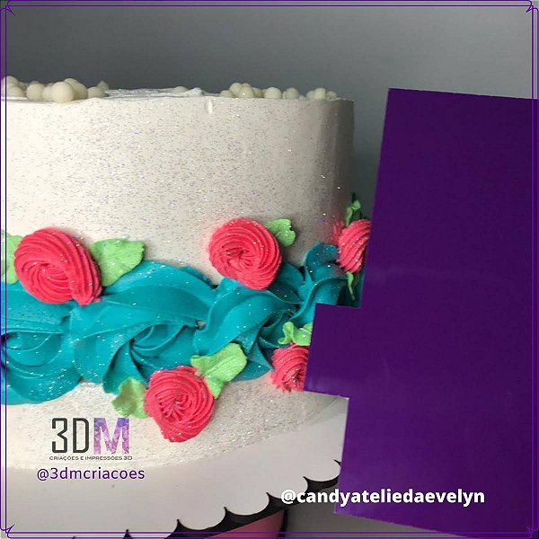 Espátula texturizadora para confeitaria Modelo 7 - 15cm x 9cm | Espátula para bolo Espátula acrílica