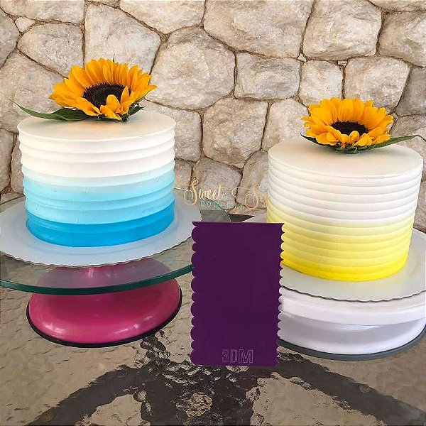 Espátula De Textura Para Confeitaria Modelo 3 - 15cm x 9cm | Espátula Para Bolo Espátula De Acrílico