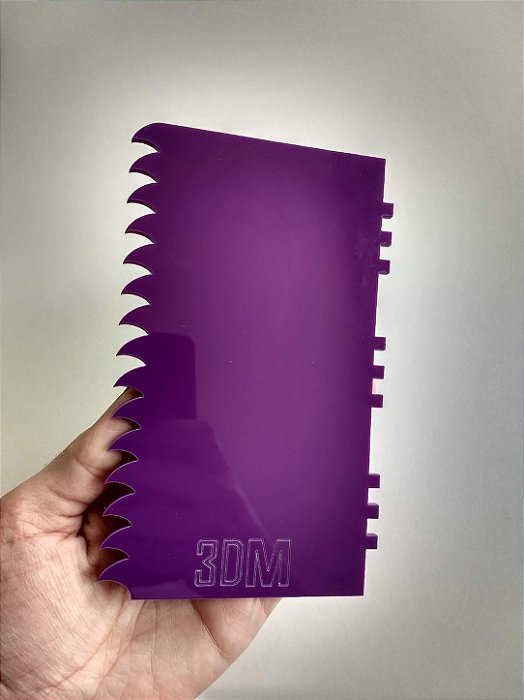 Espátula De Textura Para Confeitaria Modelo 5 - 15cm x 9cm | Espátula Para Bolo Espátula De Acrílico