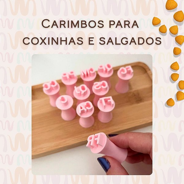 Carimbo de Salgado e coxinha