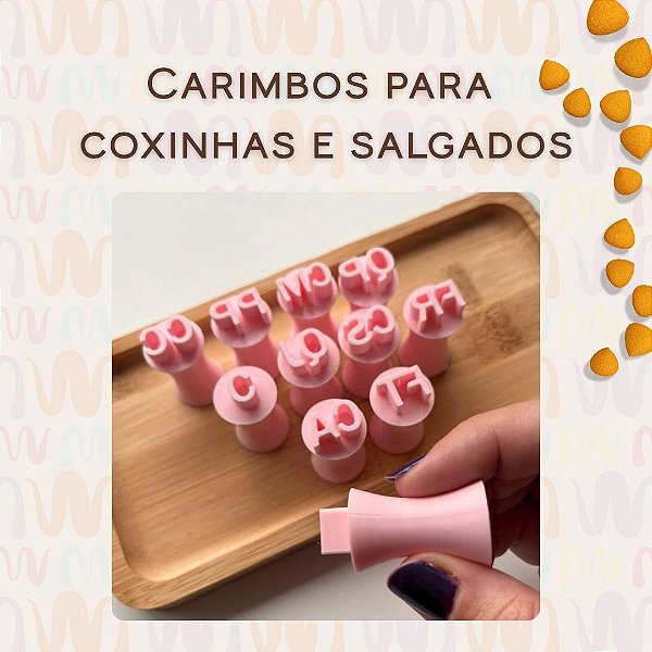 Kit de Carimbos para Salgados e Coxinhas - 11 modelos