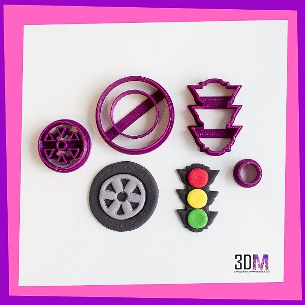 Cortador Kit Carro - semáforo e pneu 4,5 cm