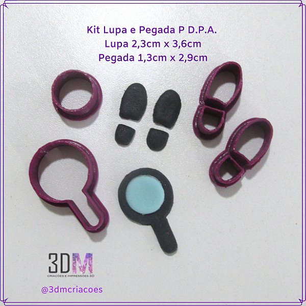 Cortador DPA - kit lupa e pegadas P
