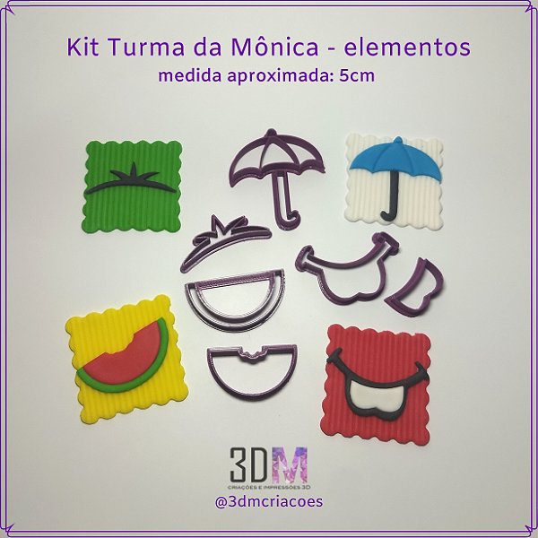 Cortador Turma da Mônica - elementos
