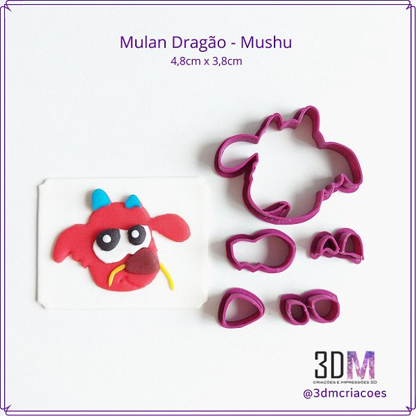 Cortador Mulan - Dragão - Mushu