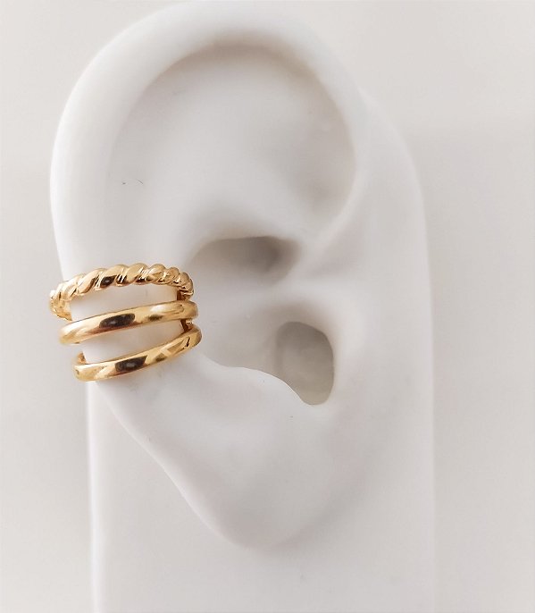 BRINCO PIERCING TRIPLO ESTILIZADO