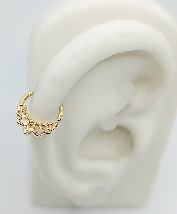 Brinco Piercing de Furo Folhas