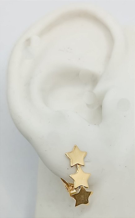 Brinco Argola de Pressão Estrelas