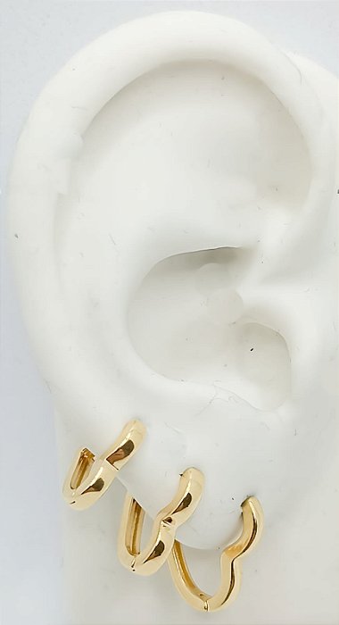 Brinco Argola Coração Lisa