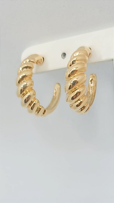 Brinco Meia Argola Croissant