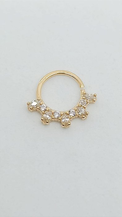 BRINCO PIERCING FURO ZIRCONIAS REDONDA