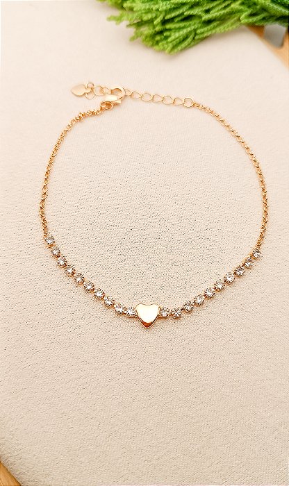Pulseira Riviera/Elo Português Coração
