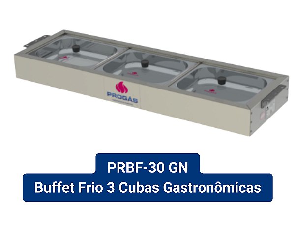 Buffet Refrigerado Salada 03 Cubas PRBF-30 - Progas