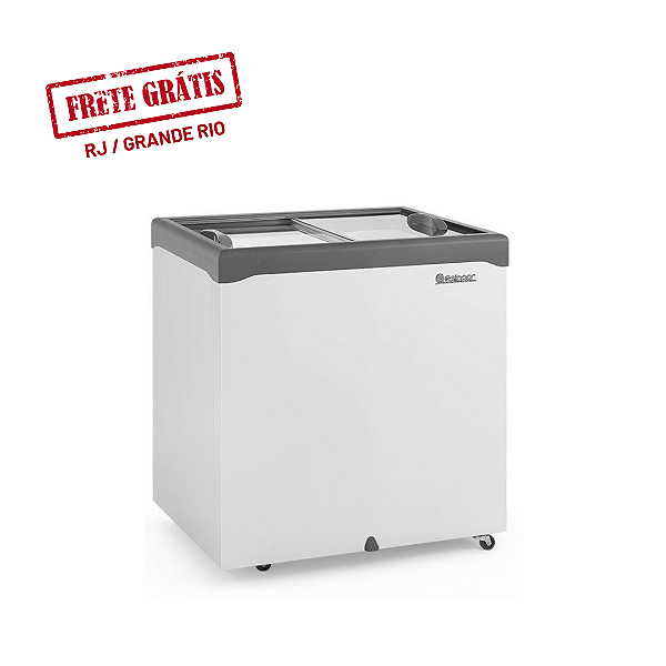 Conservador Refrigerador Plano Vidro Reto Deslizante Dupla Ação GHDE-220HCZ - Gelopar