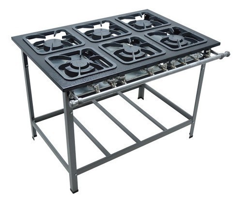 Fogao 6 bocas sem forno MAX 30x30 3Qd e 3Qs S2000  P6,5 Metalmaq