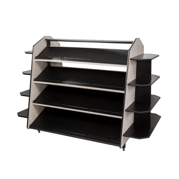Expositor Central Para Paes Embalados 1970x1420x1180 Ref 681 Cristal Aço
