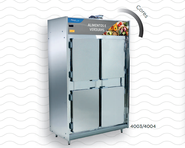 Geladeira Comercial Inox 4 PORTA SOLIDA 985 Litros Linha 4004 - Polofrio