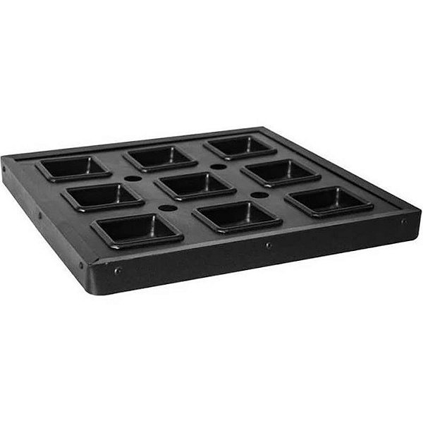 Assadeira Aluminol com 9 Cavidades Bolo Quadrado 3x35x35cm Ref 430004 Cimapi