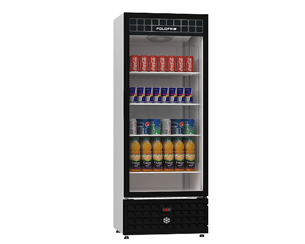 Visa Cooler Geladeira Porta de Vidro 450 Lts Ar Forcado Linha 2405 - Polofrio