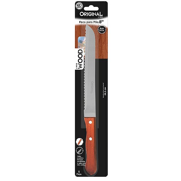 Faca Para Pao Wood 8″ – Sl0455 - Original Line