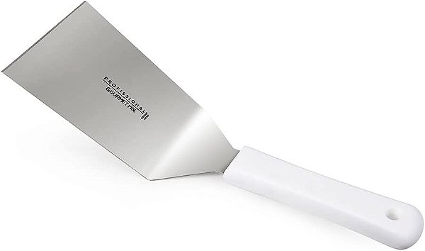 Espátula Curva Profissional Branco 60Mm GX0208 - Gourmet Mix