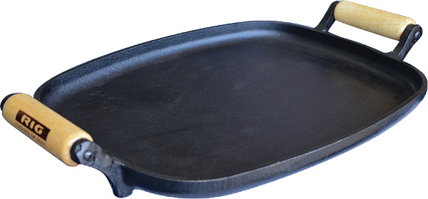 Chapa Lisa 24X30,5cm  Ferro Fundido - Rig Fundidos
