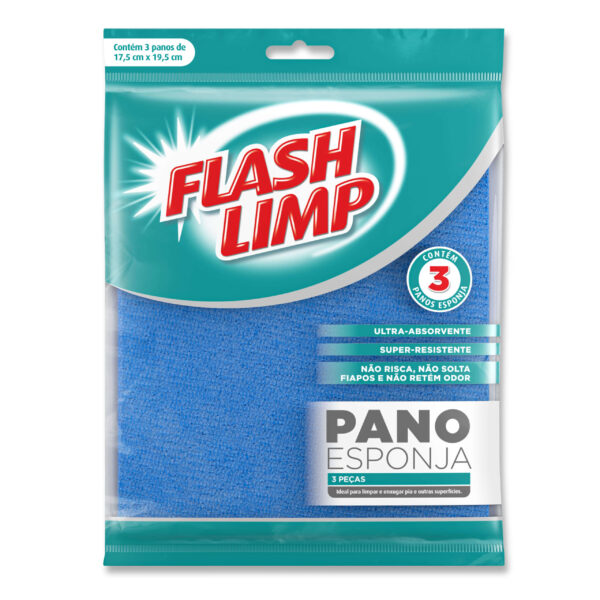 Pano Esponja 3 PÇ. FLP6149 - Flash Limp