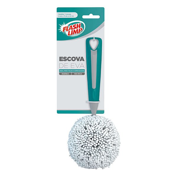Escova de EVA Para Taças e Copos Baixos ESP6224 - FLASH LIMP