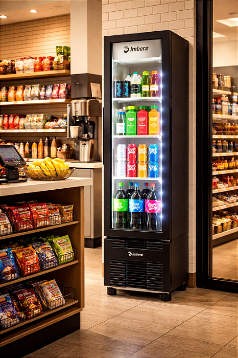 Refrigerador VR08 Porta de Vidro Preto 217 Litros 127v - Imbera