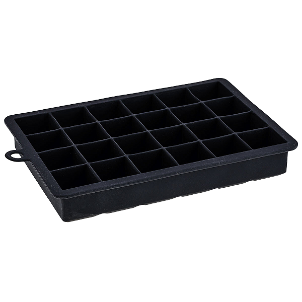 Forma de Gelo 24 Cubos 20x13x3cm em Silicone Preto - Weck