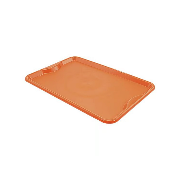 Bandeja Plástica Self-service Refeição 48 X 32,5 X 2 Br-100 Laranja - Della Plast