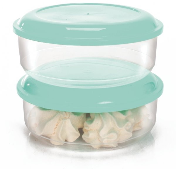 Gold Pote Redondo GG 2 Pecas Transp  1500ml cada und. - Erca Plast