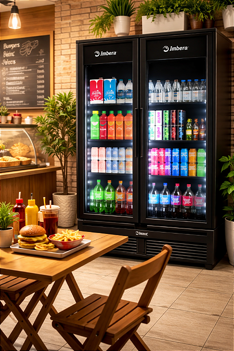 Refrigerador G3D26 FULL BLACK 2 Portas Expositor Vertical 681 Litros 220v - Imbera