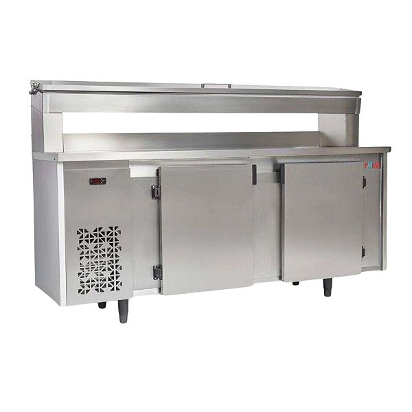 Balcao de Encosto com Porta Condimentos Inox BFEIPC-150 220v - Polar