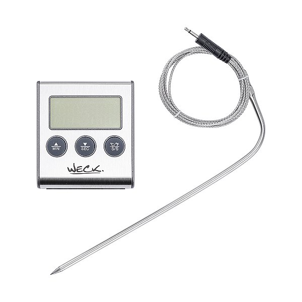 Termometro e Timer Digital c/ Sonda 7x7cm -50° à 300°C 5722 Weck