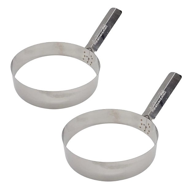 KIt 2 Modelador de Tapioca Redondo Inox 15,5cm - Servipel
