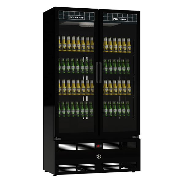 Mondrian Cerveja 2 Portas de Vidro Preta 2424 127v ou 220v - Polofrio
