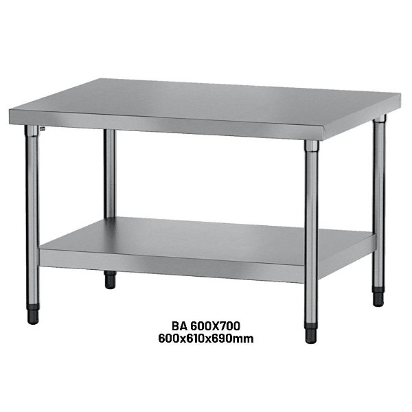 Bancada de Apoio 60x70 Total Inox BA 600/700 I - Metalcubas