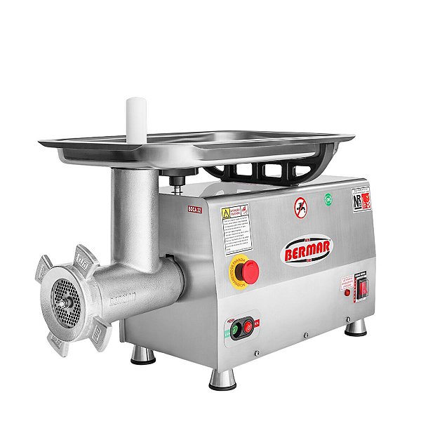 Picador de Carne Boca 22 Alongada BM13 NR 127v ou 220v - Bermar