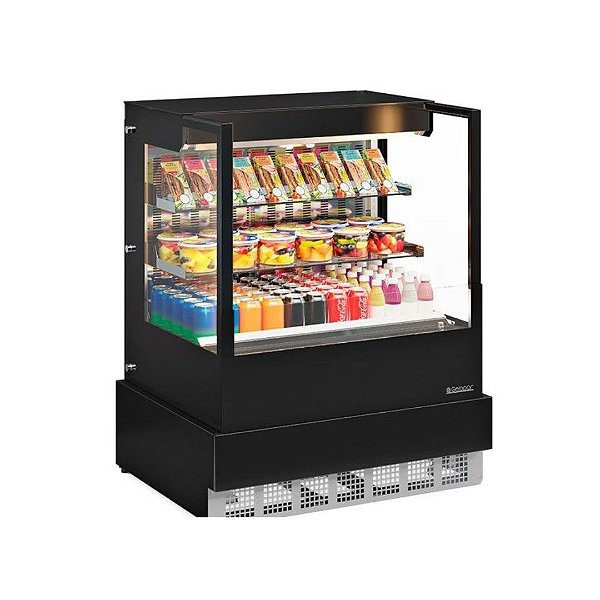 Vitrine Refrigerada Aberta Dupla Função Conveniência Gourmet GGEA-100 PR - Gelopar
