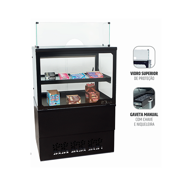 Vitrine Caixa Natural NBCX-080 New Black - Polar