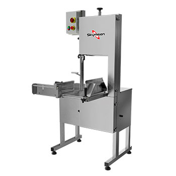 SERRA FITA PARA CARNE INOX, COM EMPURRADOR, MESA MÓVEL, REGULADOR DE CORTE, LÂMINA 2.820 mm, HEAVY DUTY SFL-282HD 220V - Skymsen