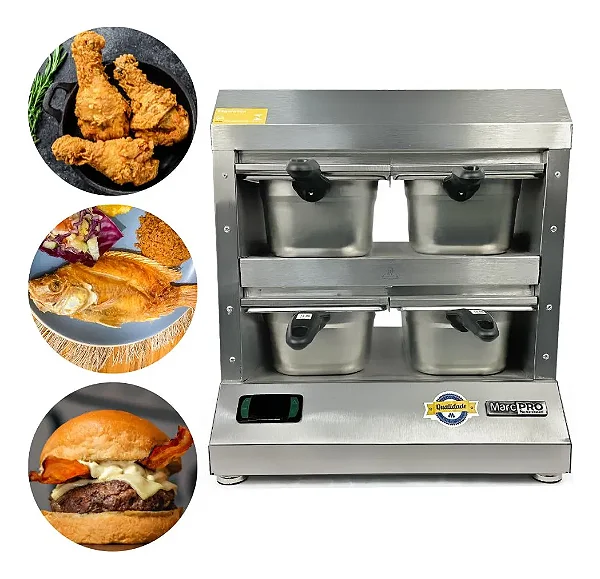 Conservador De Proteínas Em Aço Inox 4 Cubas 220V - Marchesoni