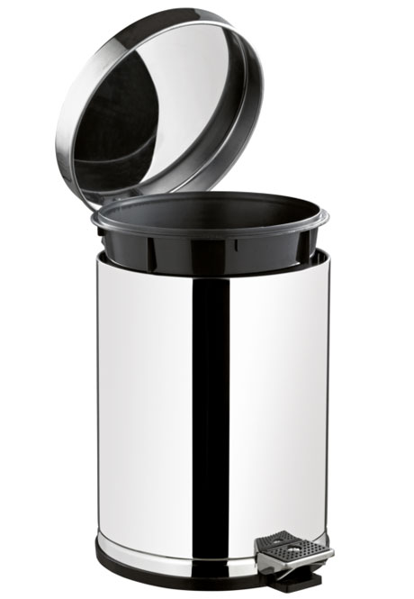 Lixeira com Pedal e Recipiente Interno, Corpo e Tampa em Aço Inox 15L 3585 - Viel