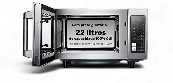 FORNO MICROONDAS MACPRO ONE 22 LITROS 1000W MAGNETRON 220V FM.1.122 - MARCHESONI
