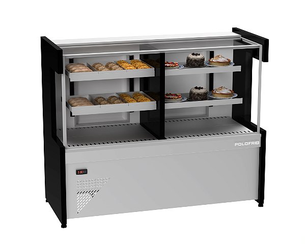 Vitrine Quente/Frio Dualside Ar Forçado Vidro Reto New Premium 1,50m 5403 - Polofrio