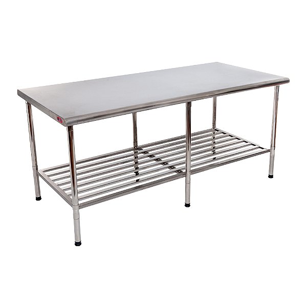 Mesa 1,90x0,90 Inox 304 com 6 pés Codigo 002484 - Imeca