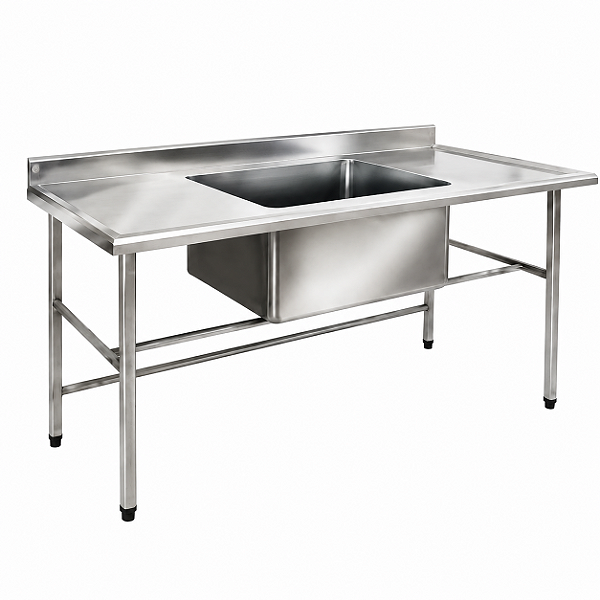 Mesa 95x70x9 com Cuba 80x60x50cm C/Tampo Inox 304 1,00mm Codigo 620042 - Cimapi