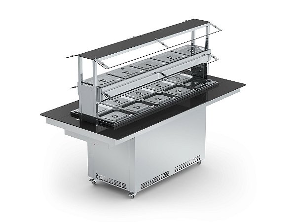 New Buffet Restaurante Central Quente e Frio NBRCQF 10 Cubas - Refrimate